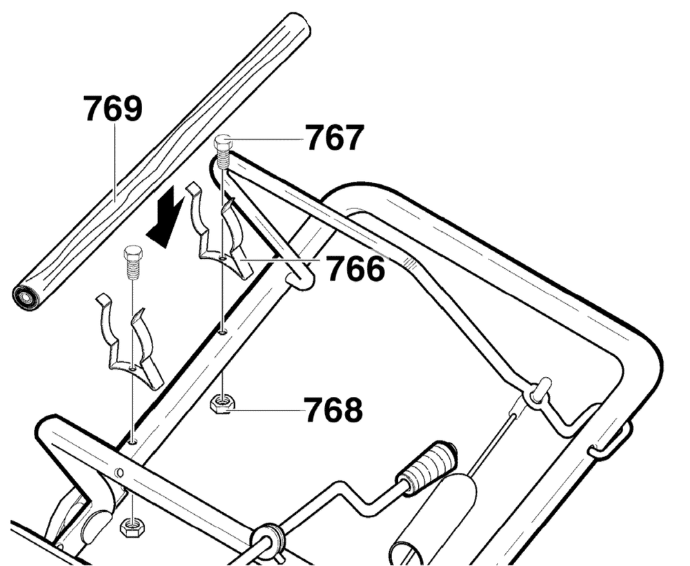 Clearing Stick Diagram and Parts List for 620301X61NC 2004 Briggs and Stratton Snow Blower